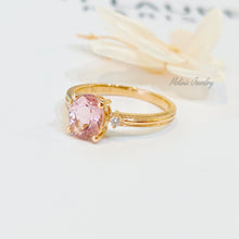 Load image into Gallery viewer, Deep Pink Tourmaline Diamond Ring