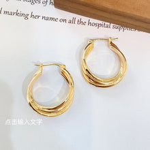 Load image into Gallery viewer, SHINE Twist 18K Hoops