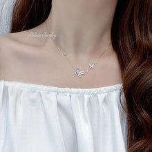 Load image into Gallery viewer, Twin-Butterfly Diamond Necklace