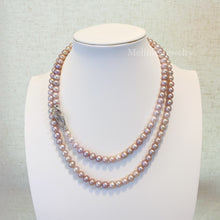 Load image into Gallery viewer, Candy Lavender Freshwater Pearl Opera Chain Necklace