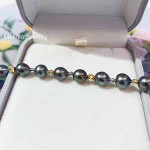 Waterdrop Tahitian Pearls 18K Gold Bracelet