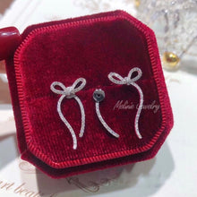 Load image into Gallery viewer, Multiuse Ribbon Diamond Earrings