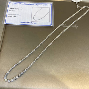 Tennis Necklace 3ct w/ Certificate