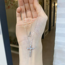 Load image into Gallery viewer, One Carat Diamond Cross Necklace Set