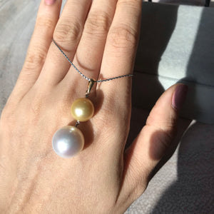 melinie jewelry south sea pearls 18k gold pendant 美億年珠寶 南洋金珠 澳洲白珠 18K金吊墜 頸鏈項鍊