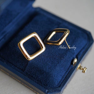 SHINE Quadrangle 18K Gold Earrings