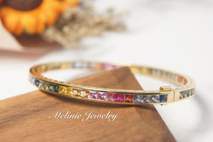美億年珠寶 18K金 寶石手鐲 Melinie Jewelry 18K Gold Gemstome Gem bangle bracelet