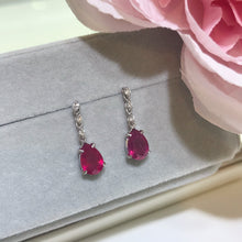 Load image into Gallery viewer, 美億年珠寶 紅寶石鑽石耳環 melinie jewelry ruby diamond earrings