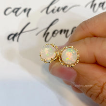 Load image into Gallery viewer, Solitude Opal Stone 18K Earrings