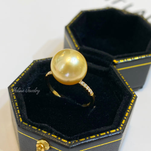 South Sea Pearl Diamond Eternity Ring