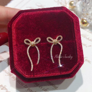 Multiuse Ribbon Diamond Earrings