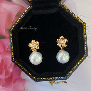 Sakura Akoya Diamond Earrings
