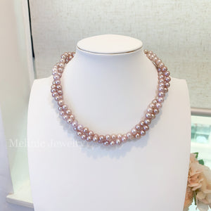 Candy Lavender Freshwater Pearl Opera Chain Necklace