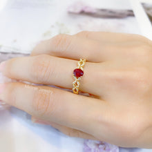Load image into Gallery viewer, Evelyn Double Clover Ruby Ring