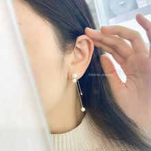 Load image into Gallery viewer, Fairytale Diamond Akoya Long Earrings