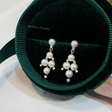 Load image into Gallery viewer, Velvet Baby Akoya Diamond Earrings