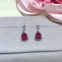 Load image into Gallery viewer, 美億年珠寶 紅寶石鑽石耳環 melinie jewelry ruby diamond earrings