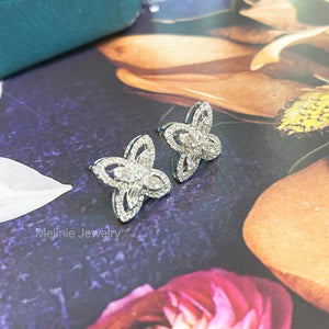 Diamond Clover 18K Earrings