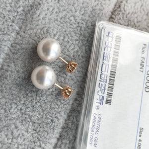 美億年珠寶 melinie jewelry diamond akoya pearl earrings 珍珠 鑽石耳環