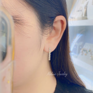 Long Tail Diamond 18K Gold Earrings