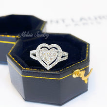 Load image into Gallery viewer, Oversized Heart Diamond 18K Ring