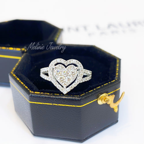 Oversized Heart Diamond 18K Ring