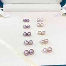 Load image into Gallery viewer, Lavender and Pinkish Freshwater Pearl Earrings