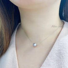 Load image into Gallery viewer, Lavender Color Edison Floating Pearl 18K Necklace