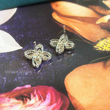 Load image into Gallery viewer, Diamond Clover 18K Earrings