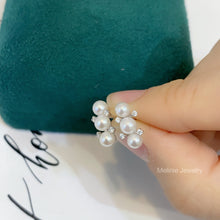 Load image into Gallery viewer, Tri-O Baby Akoya Pearl Diamond Earrings