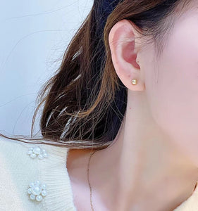 SHINE 18K Bubble Plain Earrings