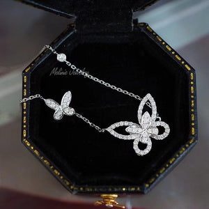 Twin-Butterfly Diamond Necklace