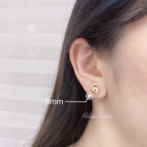 SHINE 18K Bubble Plain Earrings