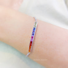 Load image into Gallery viewer, Rainbow Sapphire 18K Twist Bracelet