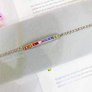 Rainbow Sapphire 18K Twist Bracelet