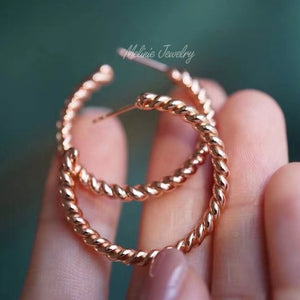 SHINE Twist 18K Gold Hoop Earrings